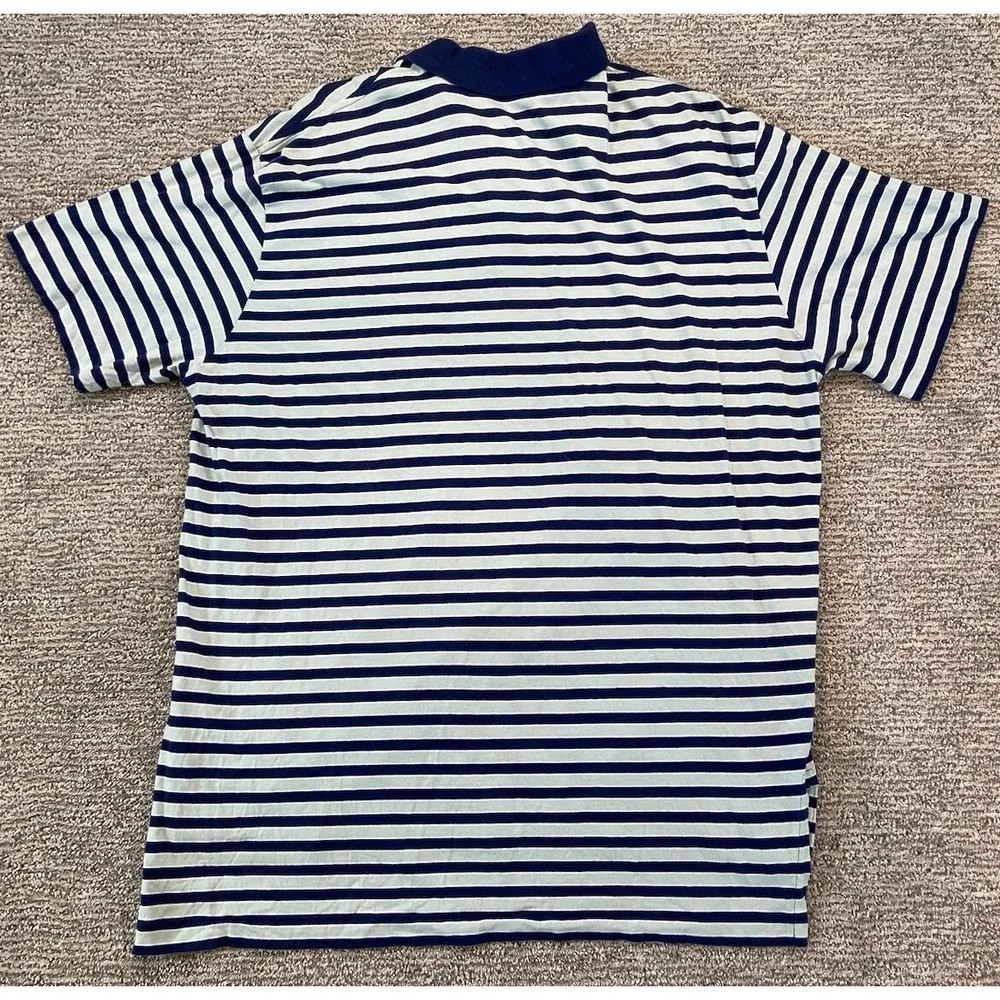 Polo Ralph Lauren Mens XL ‎ Green Blue Stripes Golf Rugby Preppy
